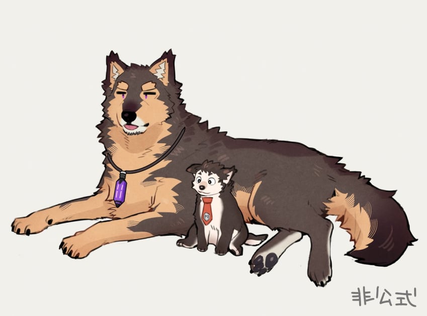 male protagonist and pubraseer (live a hero) drawn by omochi_kuitai