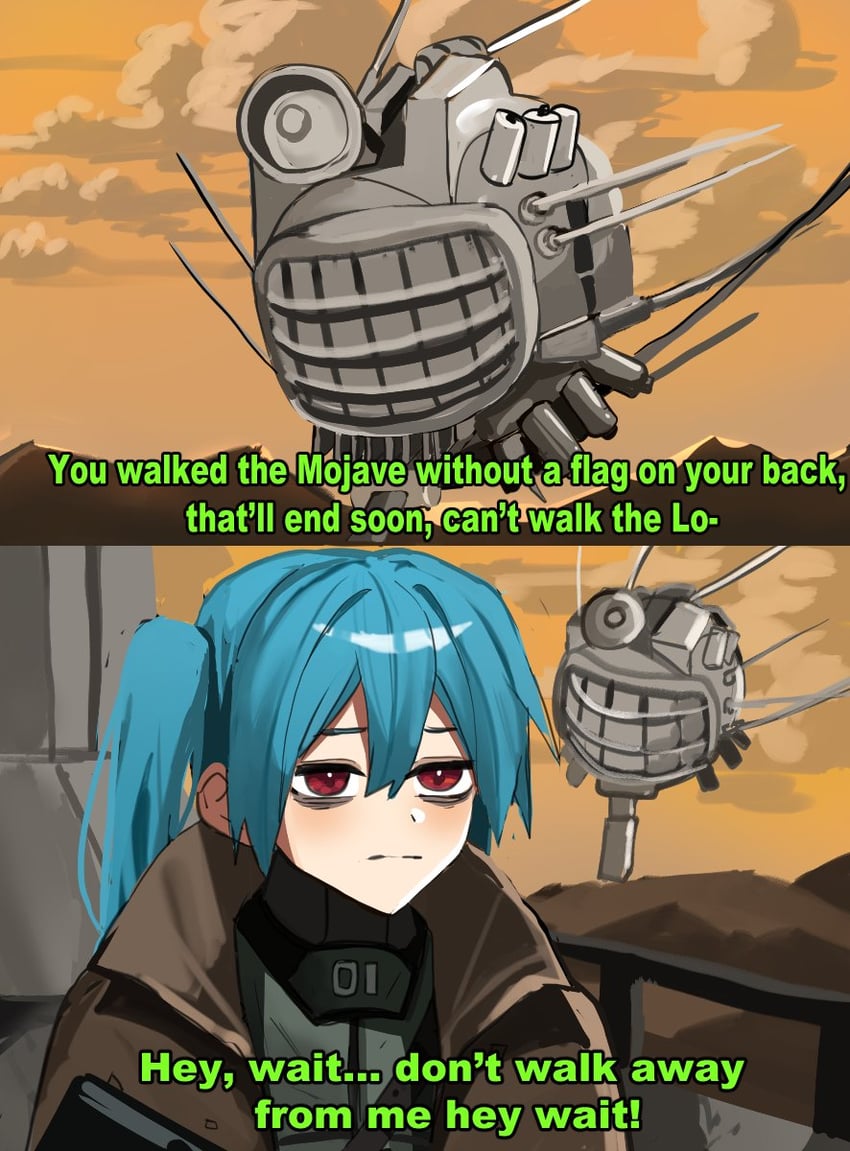 hatsune miku, eyebot, and ed-e (vocaloid and 2 more) drawn by mykokampfwagen