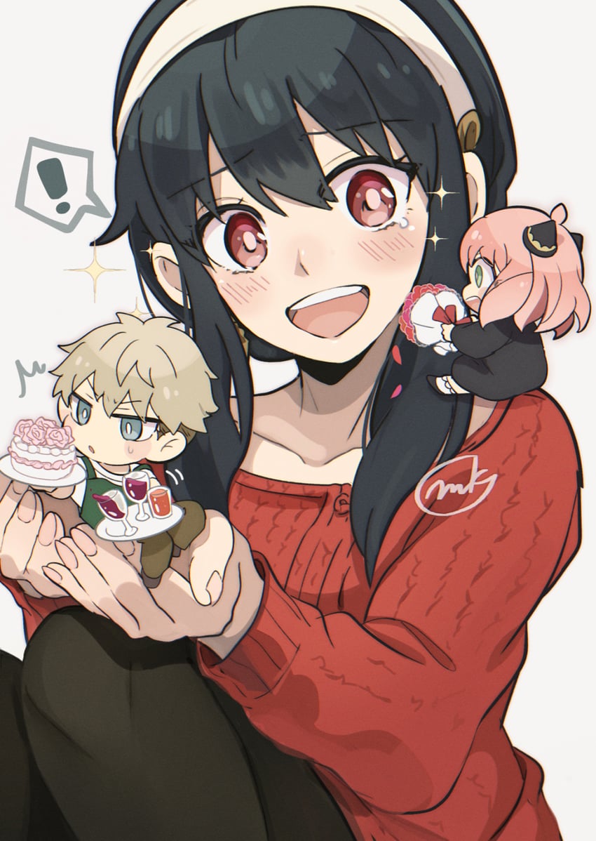 yor briar, anya, and twilight (spy x family) drawn by mikanmochi