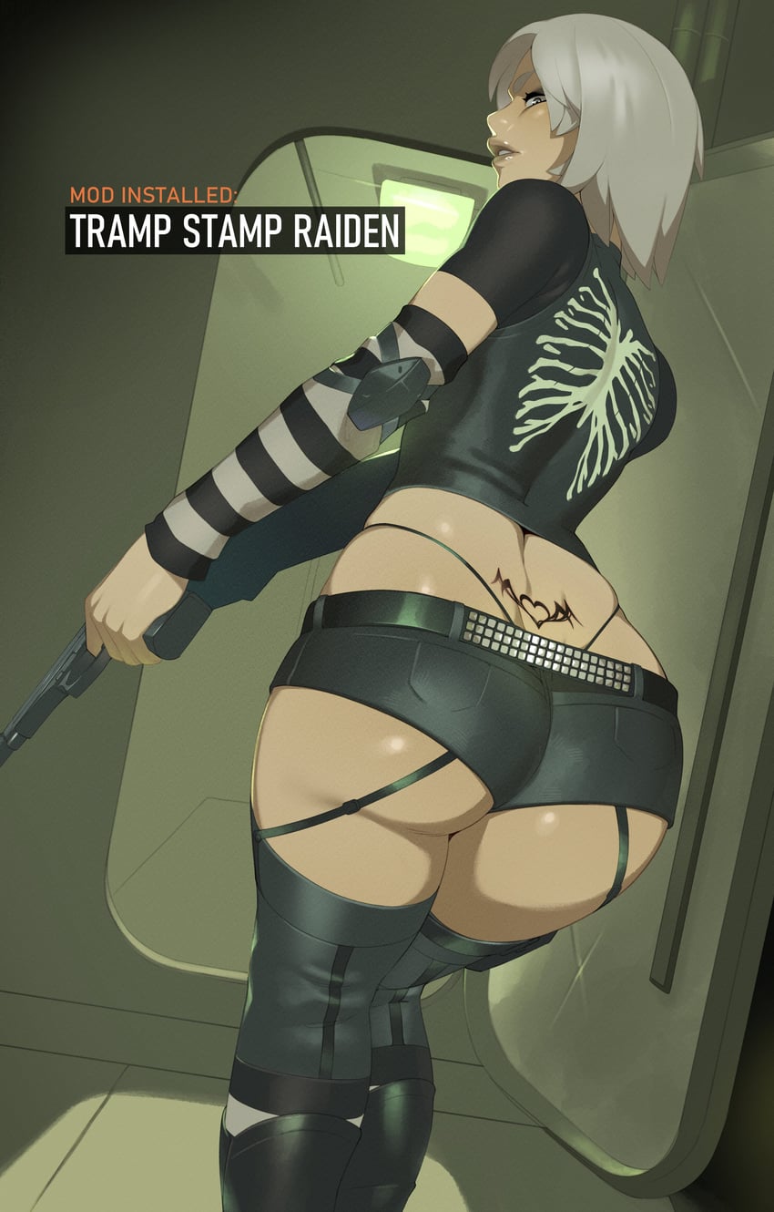 raiden (metal gear and 1 more) drawn by combos_&_doodles