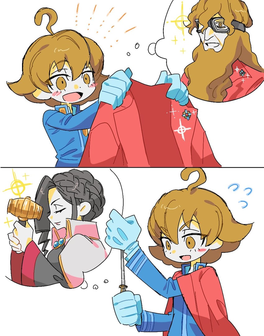 eustace winner, verity gavelle, and excelcius winner (ace attorney and 2 more) drawn by wktmqtj