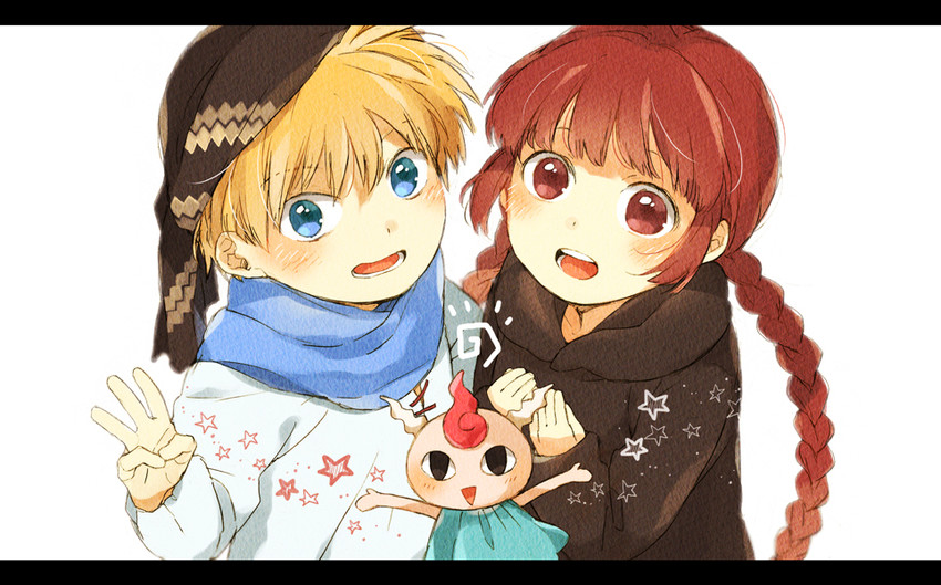 kukuri, nike, and gipple (mahoujin guruguru) drawn by higashi_eria