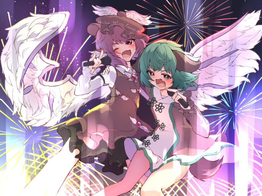 mystia lorelei and kasodani kyouko (touhou) drawn by gumi_9357