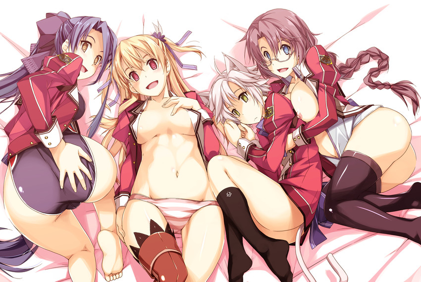 fie claussell, alisa reinford, emma millstein, and laura s. arseid (eiyuu densetsu and 2 more) drawn by shikei