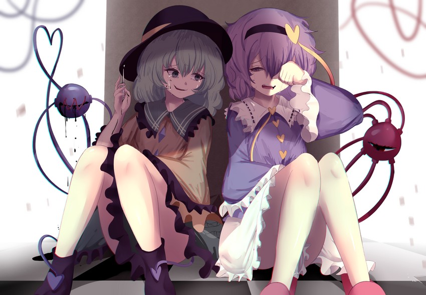 komeiji koishi and komeiji satori (touhou) drawn by sana!rpg