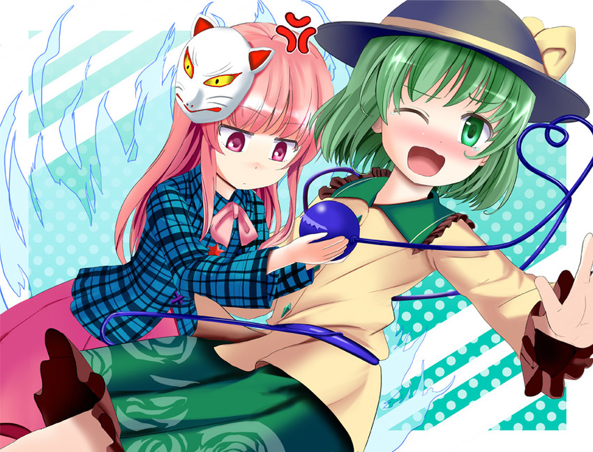 komeiji koishi and hata no kokoro (touhou) drawn by a_(aaaaaaaaaaw)