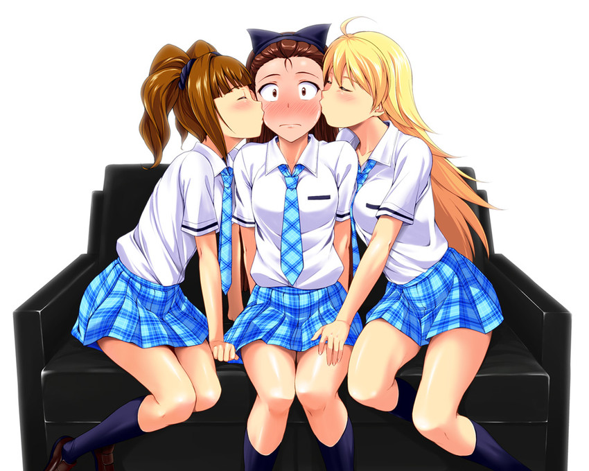 hoshii miki, minase iori, and takatsuki yayoi (idolmaster and 1 more) drawn by nishi_(count2.4)
