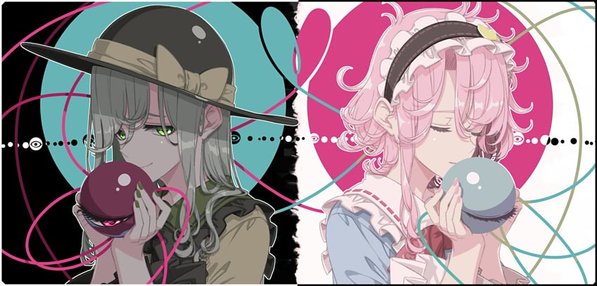 komeiji koishi and komeiji satori (touhou) drawn by sakuraba_yuuki