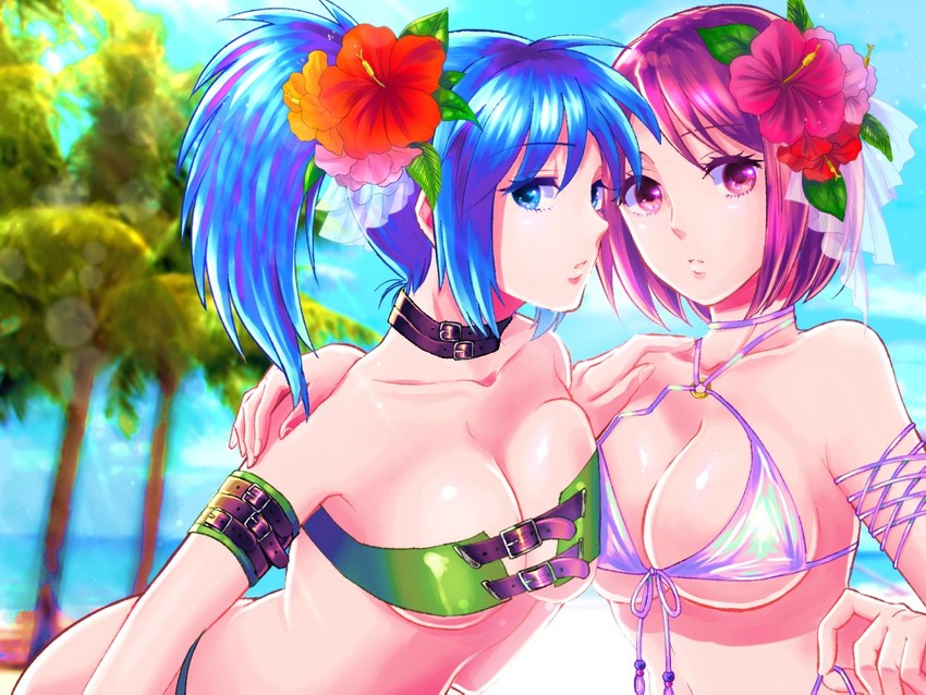leona heidern and whip (the king of fighters) drawn by 6hana_rikka