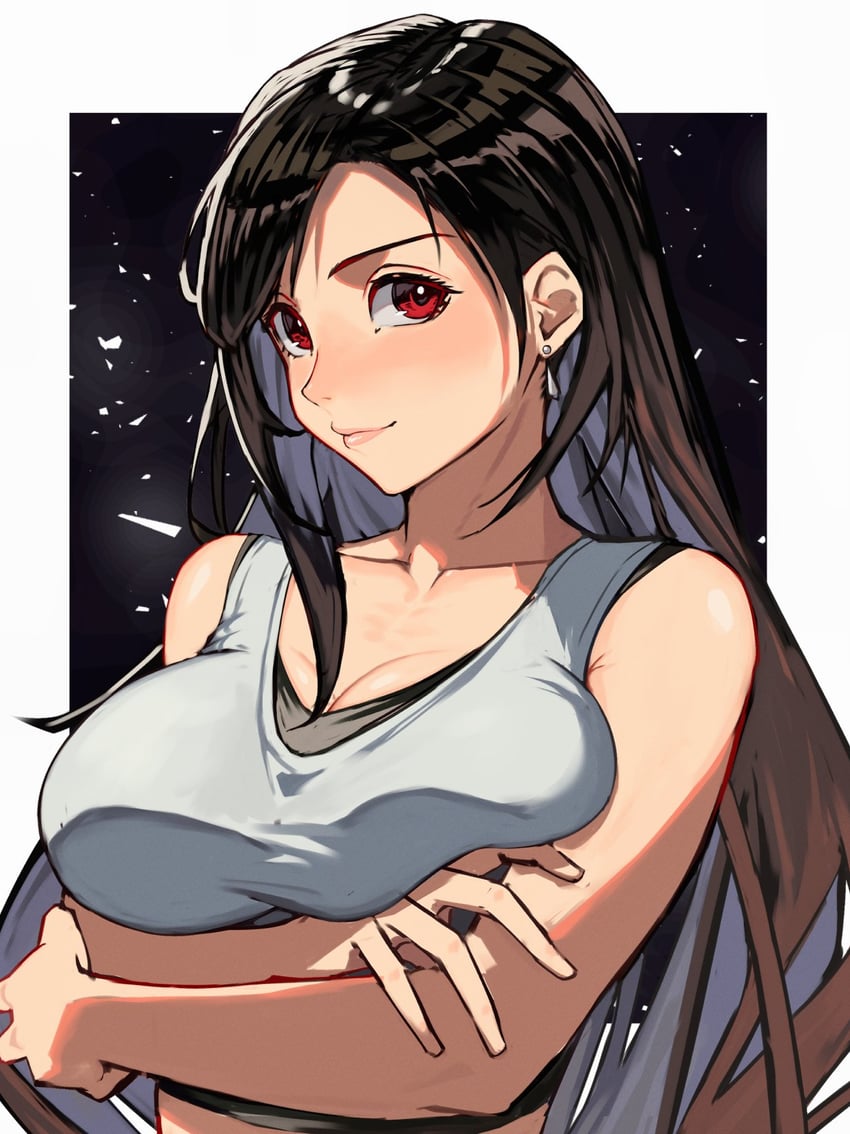 tifa lockhart (final fantasy and 2 more) drawn by temoc