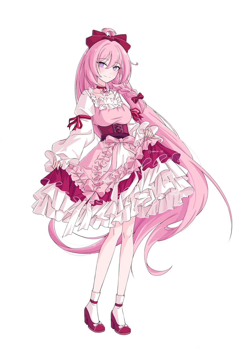 elysia (honkai and 1 more) drawn by yuhuria_52