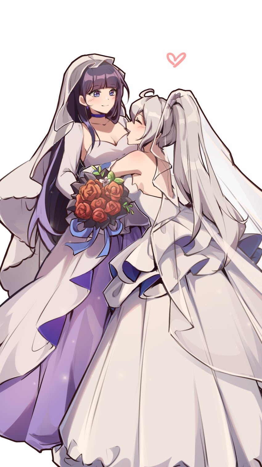 kiana kaslana and raiden mei (honkai and 1 more) drawn by xinzhizhu
