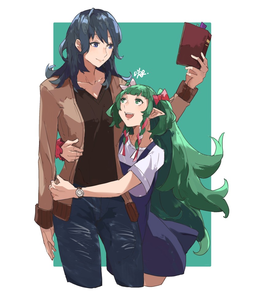 female byleth and sothis (fire emblem and 1 more) drawn by sakuremi