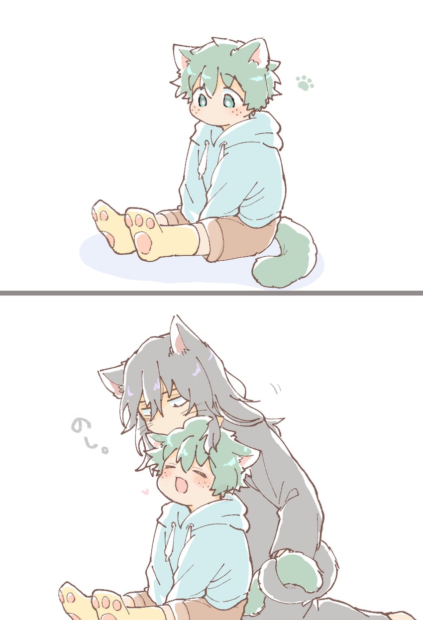 midoriya izuku and aizawa shota (boku no hero academia) drawn by sorayuu_810