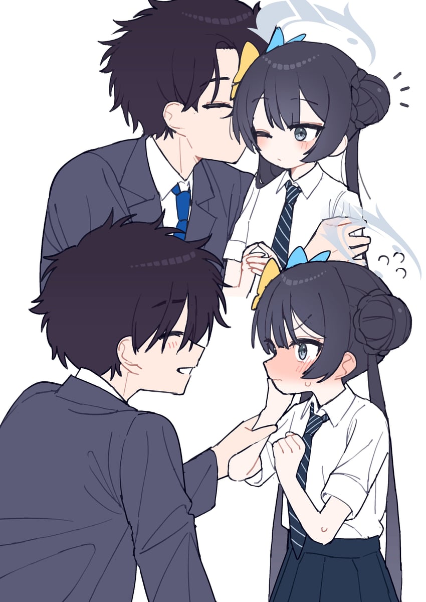 sensei and kisaki (blue archive) drawn by je_o_mo
