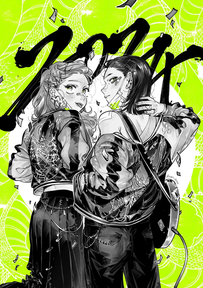 koga mitsuki and oosawa aya (kininatteru hito ga otoko ja nakatta) drawn by arai_sumiko