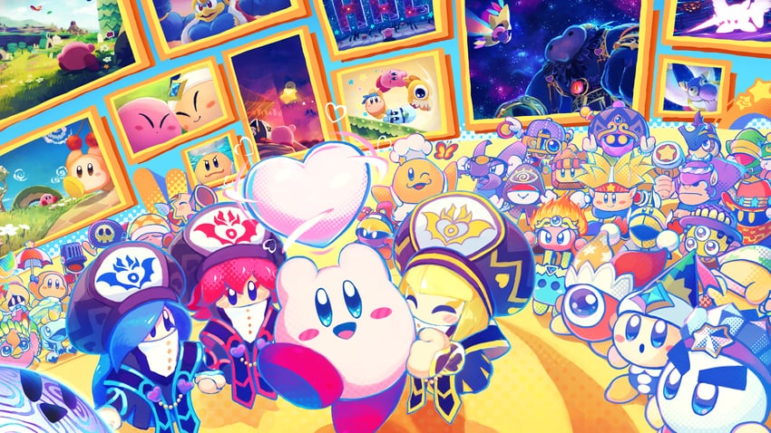 kirby, waddle dee, king dedede, bandana waddle dee, waddle doo, and 34 more (kirby and 1 more) drawn by suyasuyabi