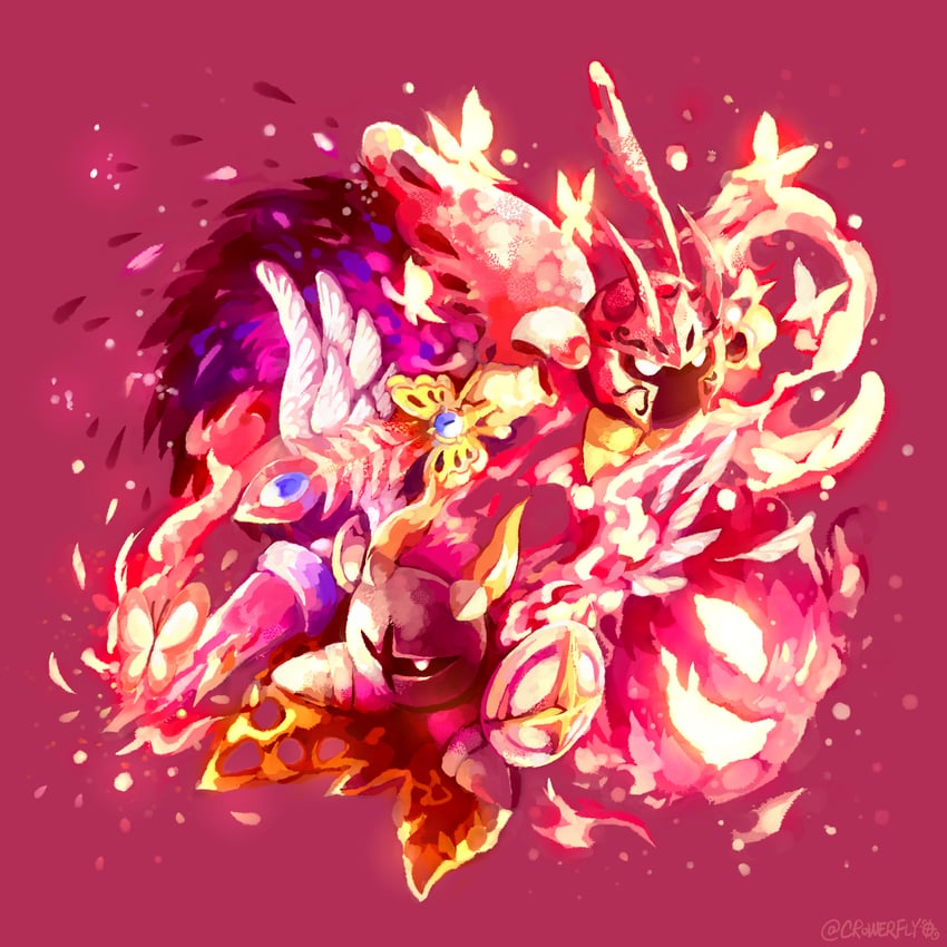 morpho knight and galacta knight (kirby and 1 more) drawn by crowerfly