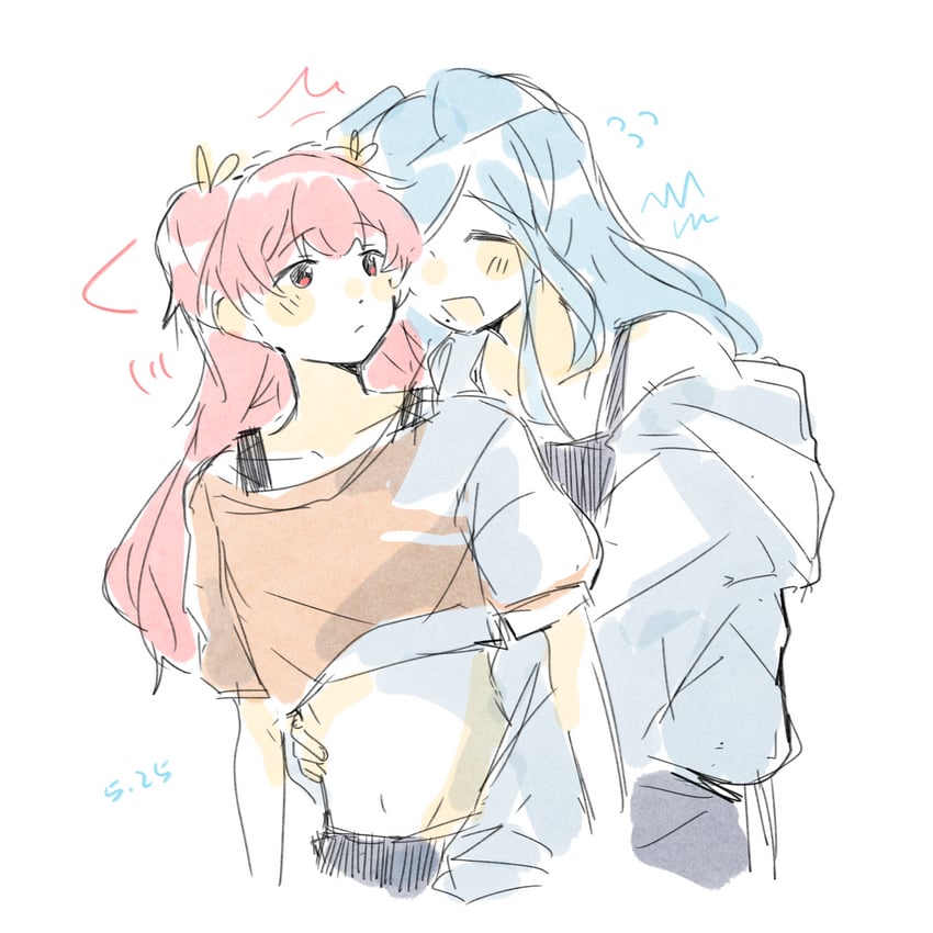 momoi airi and hinomori shizuku (project sekai) drawn by woodonly