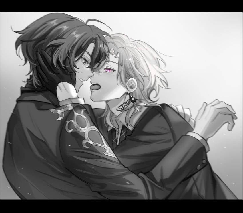 aventurine and dr. ratio (honkai and 1 more) drawn by meronppaii