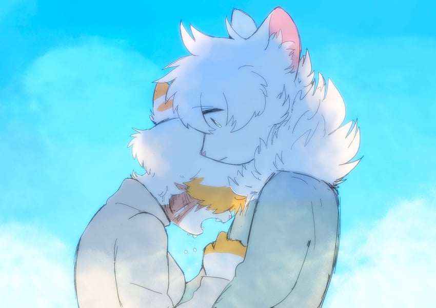 brightheart and cloudtail (warrior cats) drawn by neko_gokoro