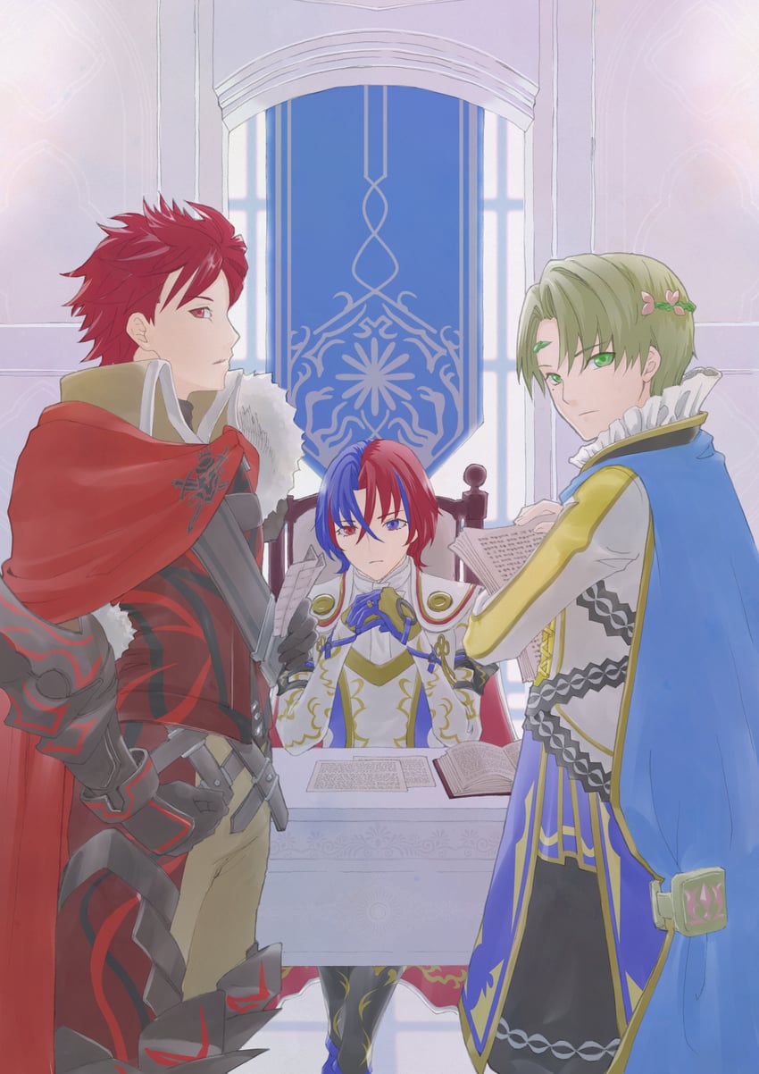 male alear, diamant, and alfred (fire emblem and 1 more) drawn by toki_(xxxxxmoe1983oct)