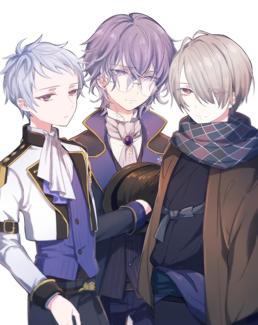 kawabata yasunari, kume masao, and arishima takeo (bungou to alchemist) drawn by wazuka_(wzzc)