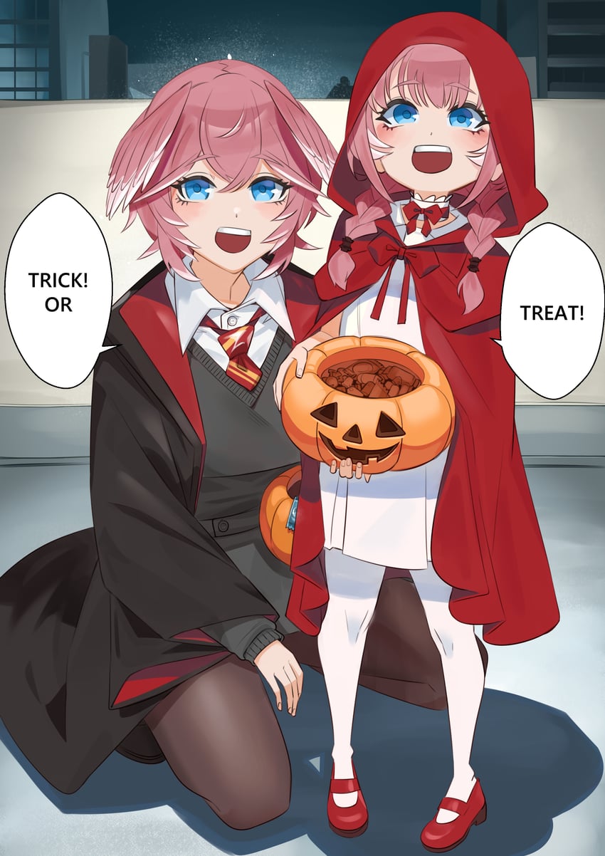 takane lui and little red riding hood (hololive and 3 more) drawn by yan_jhia