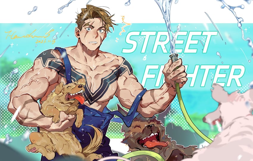 luke sullivan (street fighter and 1 more) drawn by flavedochen