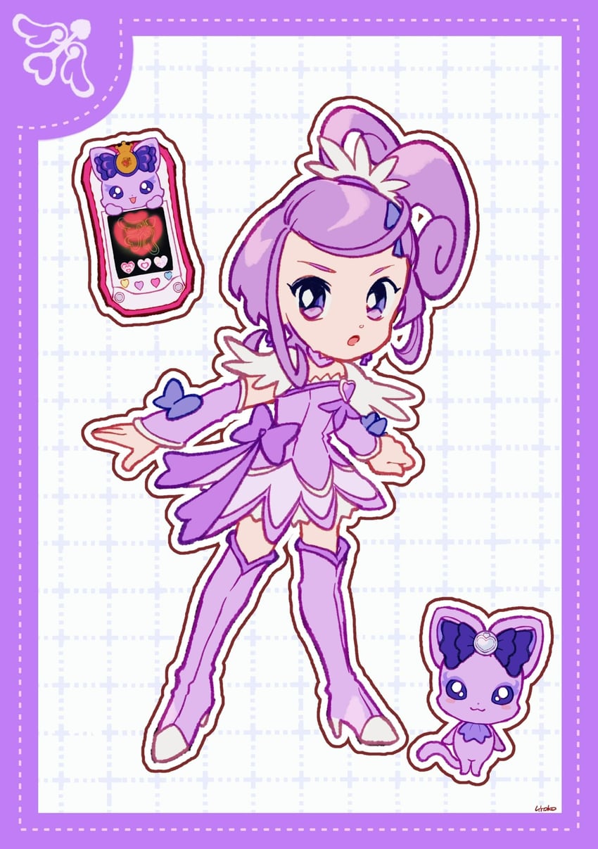 kenzaki makoto, cure sword, and davi (precure and 1 more) drawn by uwded_207