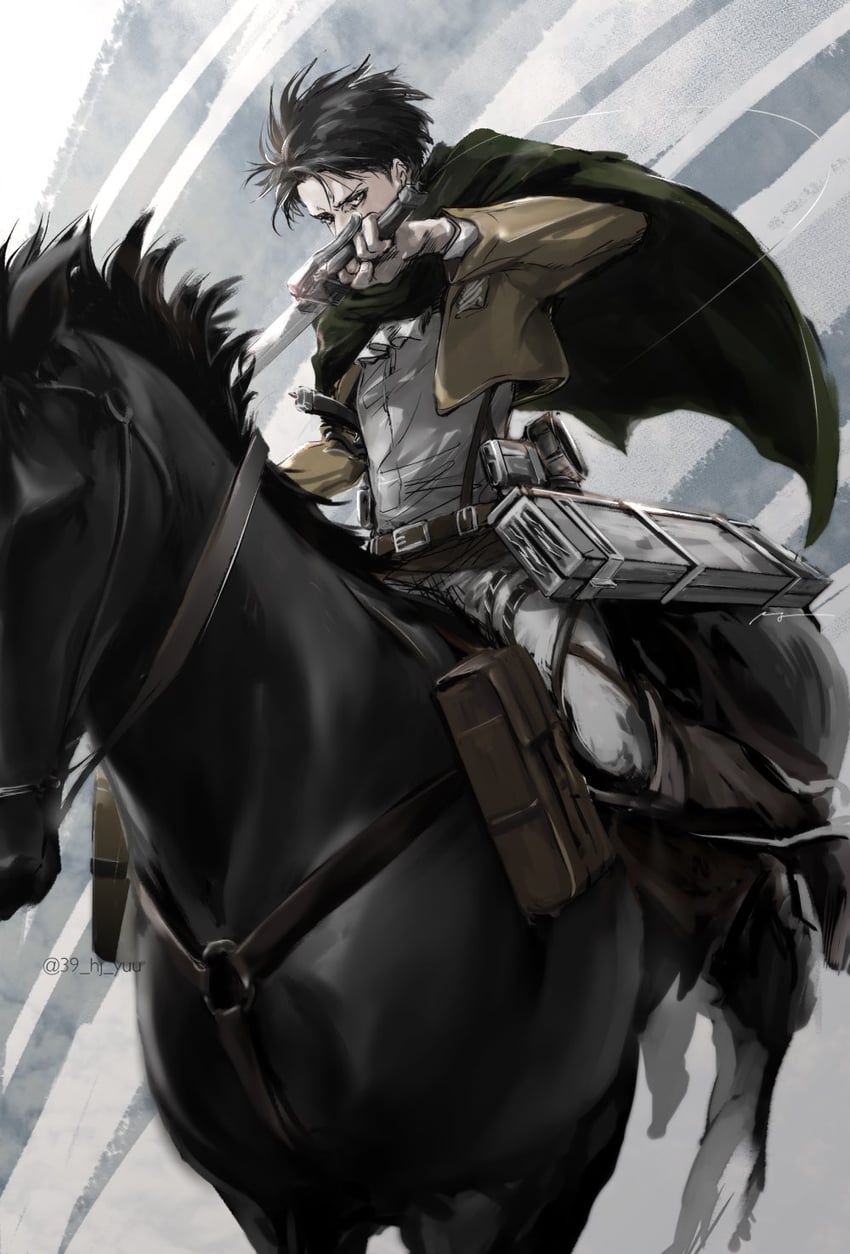 levi (shingeki no kyojin) drawn by yuu_(39_hj_yuu)