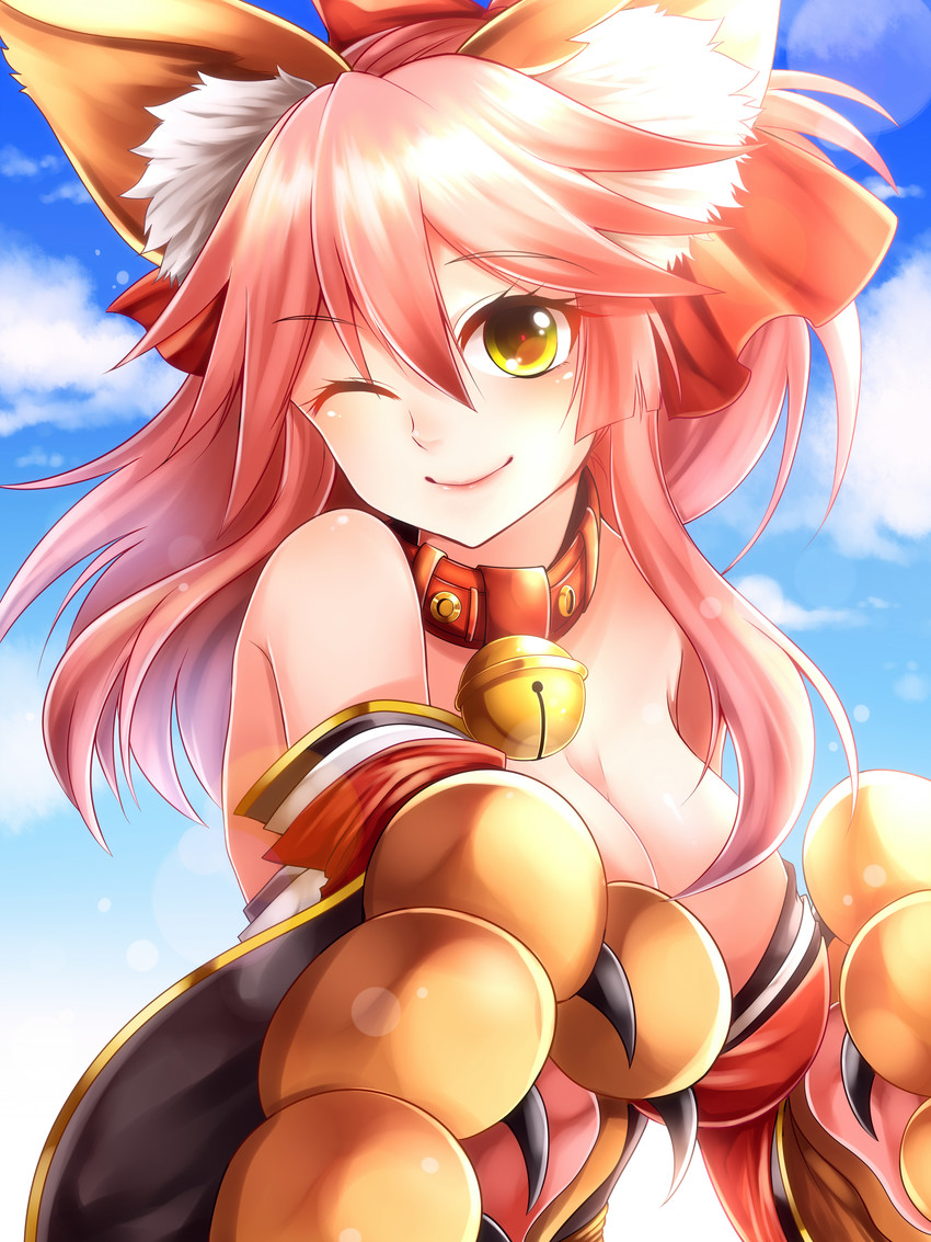 tamamo and tamamo cat (fate and 1 more) drawn by tokizawa_enrai