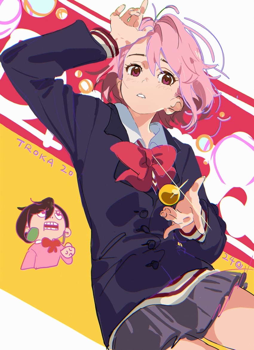 ayase momo and shiratori aira (dandadan) drawn by troka