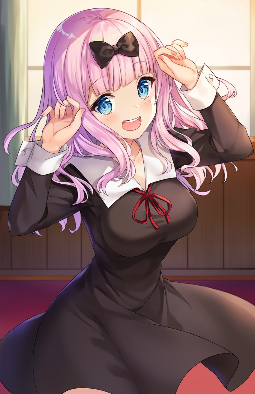 fujiwara chika (kaguya-sama wa kokurasetai ~tensai-tachi no renai zunousen~) drawn by hitsukuya