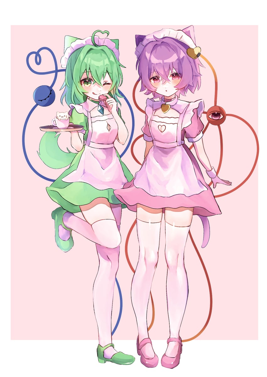 komeiji koishi and komeiji satori (touhou) drawn by fuua_(fxae3875)