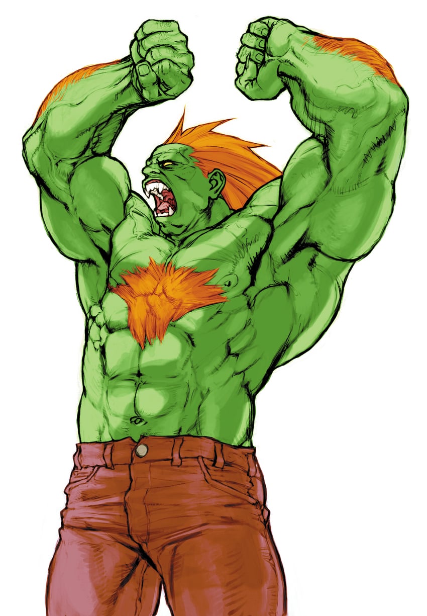 blanka (street fighter and 2 more) drawn by nishimura_kinu