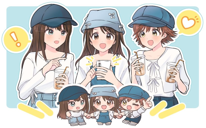 shibuya rin, shimamura uzuki, and honda mio (idolmaster and 1 more) drawn by huzi_i12