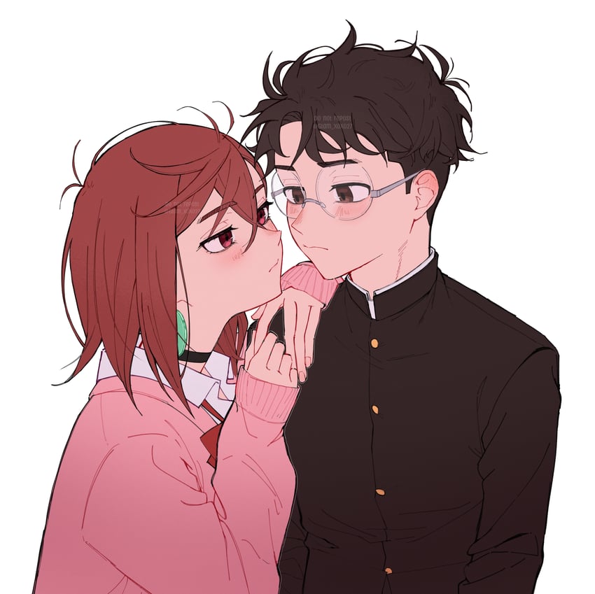 ayase momo and takakura ken (dandadan) drawn by glamoro_27