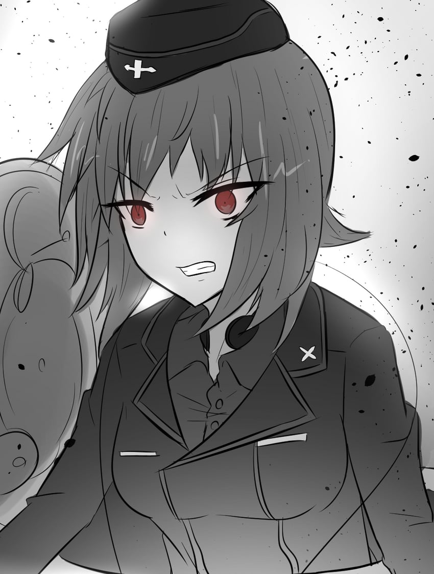 nishizumi maho (girls und panzer) drawn by oshiaki