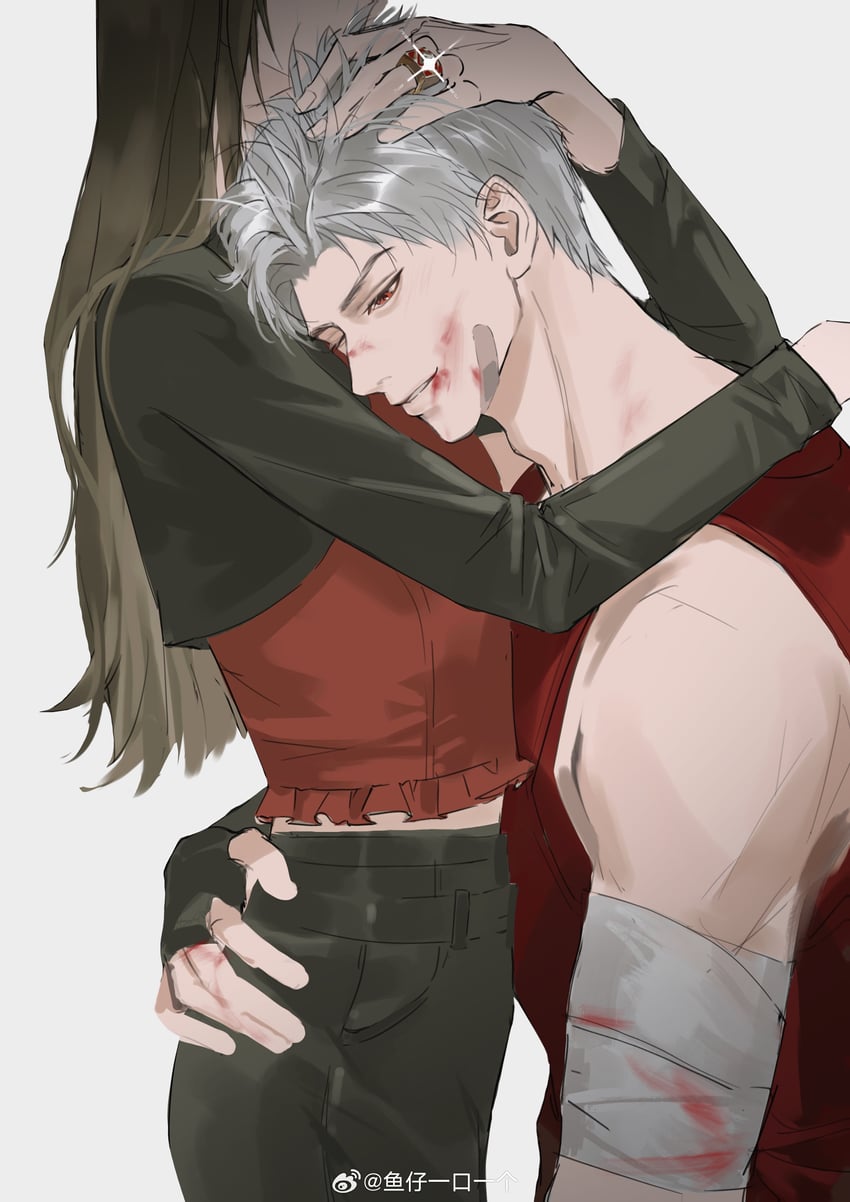 protagonist and sylus (love and deepspace) drawn by yu_zi_yikou_yige