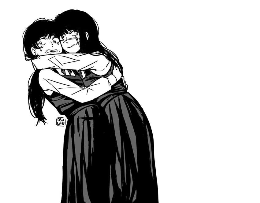 yoru and mitaka asa (chainsaw man) drawn by osulan