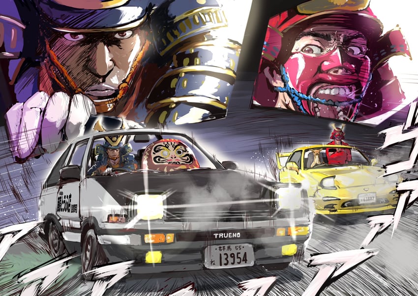 yasuke (initial d and 1 more) drawn by arachangram18