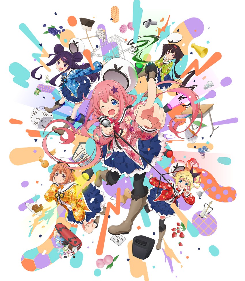 sekino roko, sakura ino, maehara nina, nukui hayu, and midori hemo (ochikobore fruit tart)