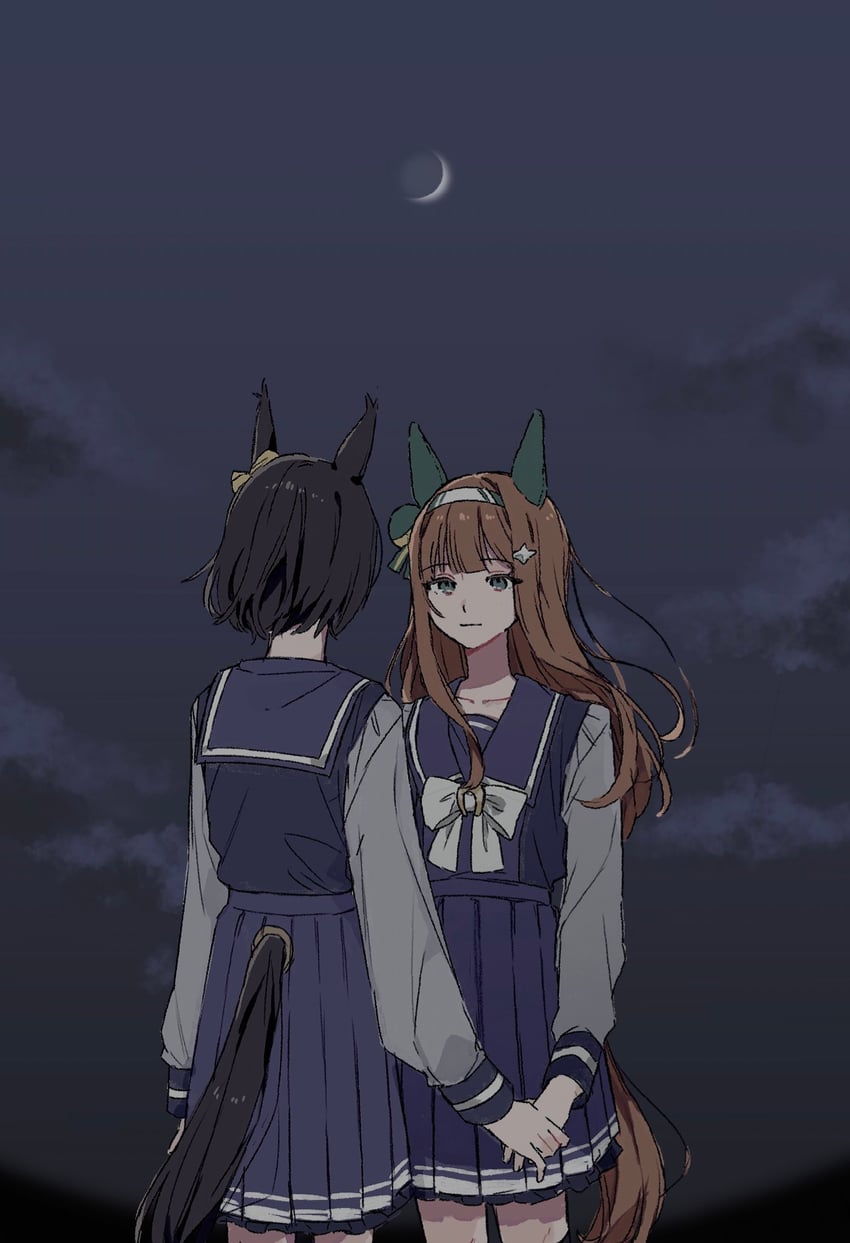 silence suzuka and air groove (umamusume) drawn by enu_(brandnewday02)