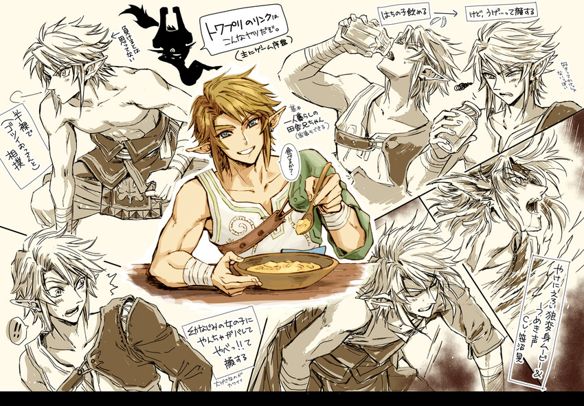 link and midna (the legend of zelda and 1 more) drawn by tak_(karasuki)