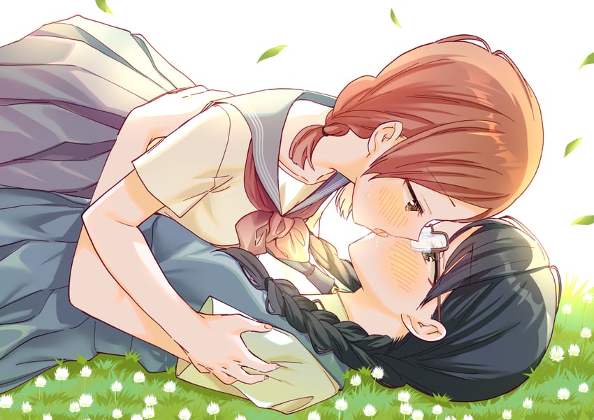 manjoume fumi and okudaira akira (aoi hana) drawn by tachi_(gutsutoma)