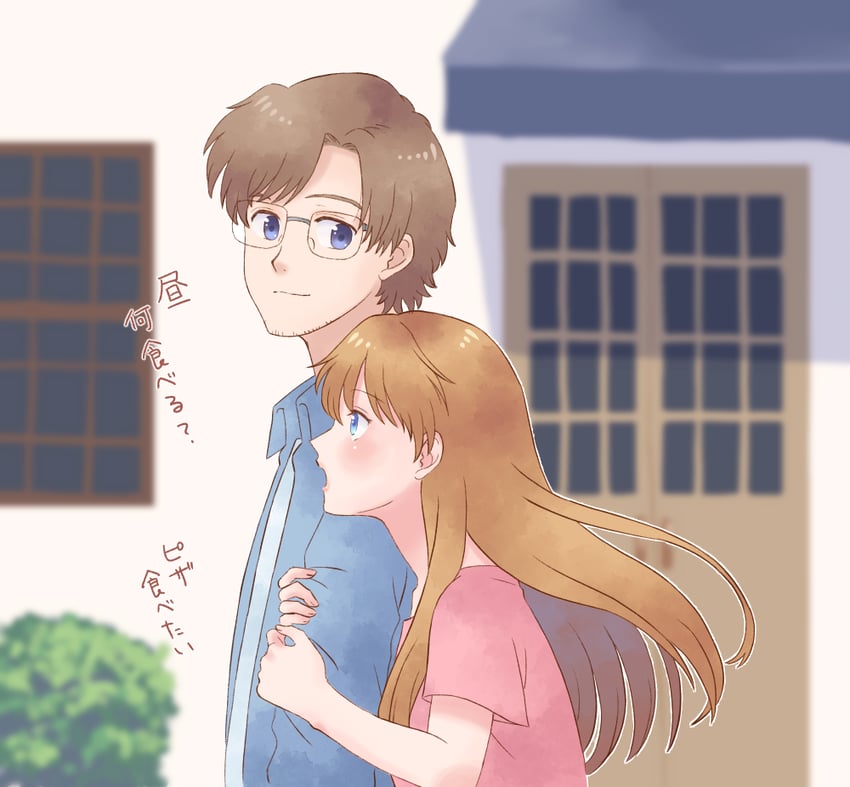 souryuu asuka langley and aida kensuke (neon genesis evangelion and 2 more) drawn by masago_ksb