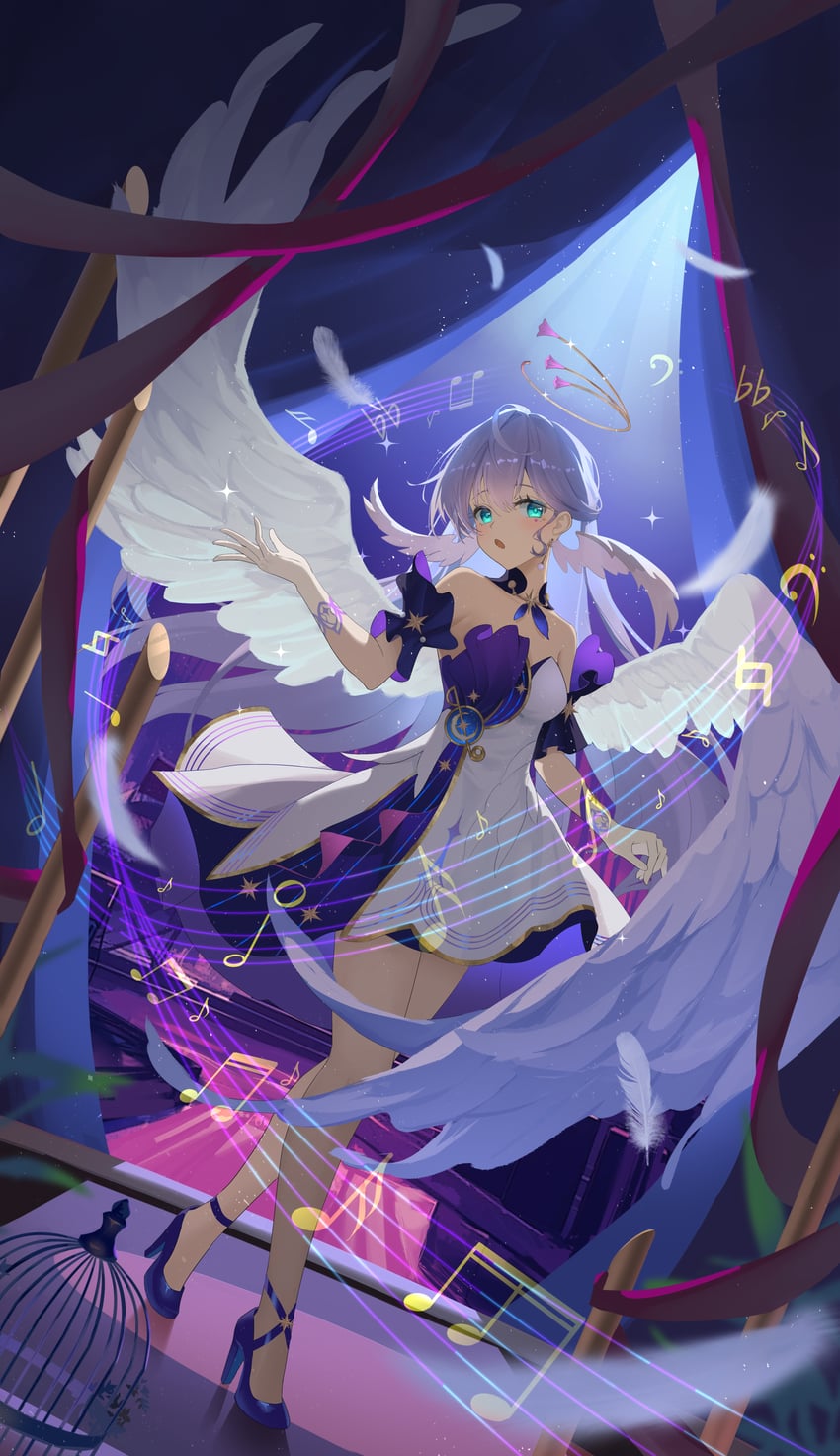 robin (honkai and 1 more) drawn by w-t