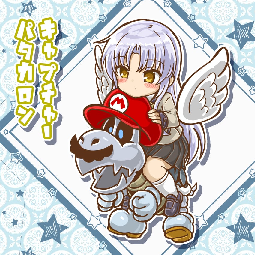 mario, tachibana kanade, and dry bones (mario and 2 more) drawn by marihei64ds