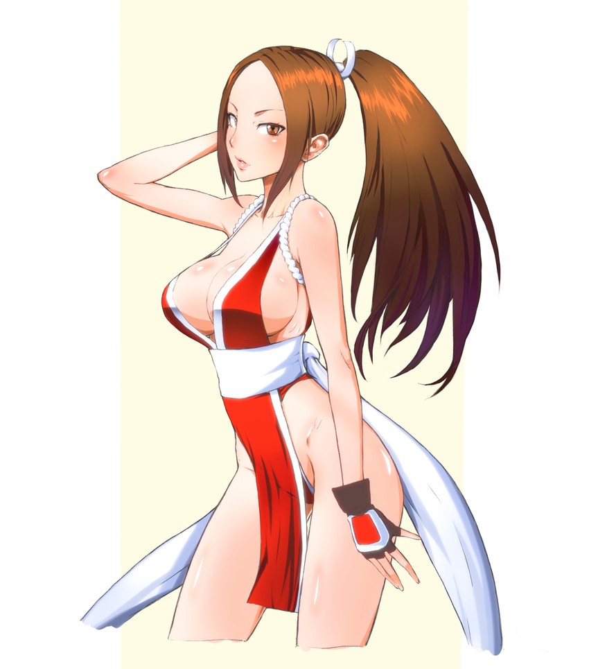 shiranui mai (the king of fighters and 1 more) drawn by delta5546